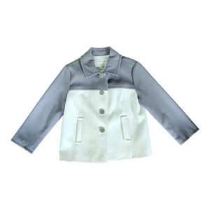 Banana Republic Colorblock Crop Jacket Button Down Womens Size S